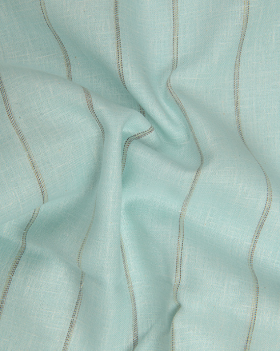 Kalas Linen Rama Green with Golden Lining Shirt for Men