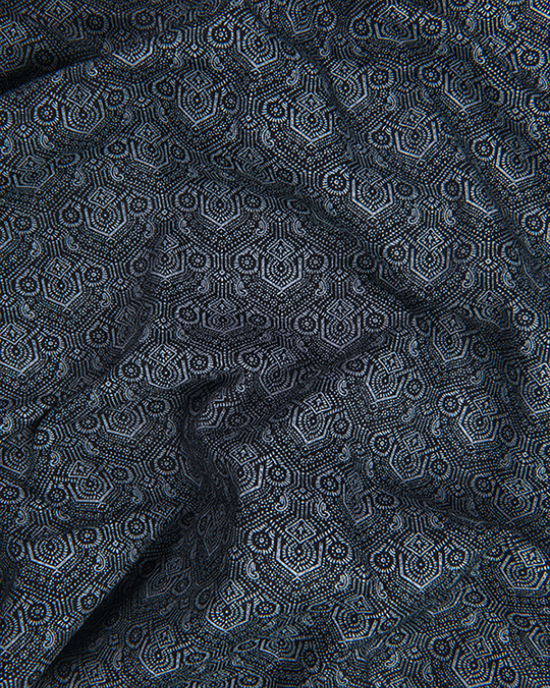 Cotton Black Colour Hexagon Print Shirts for Men