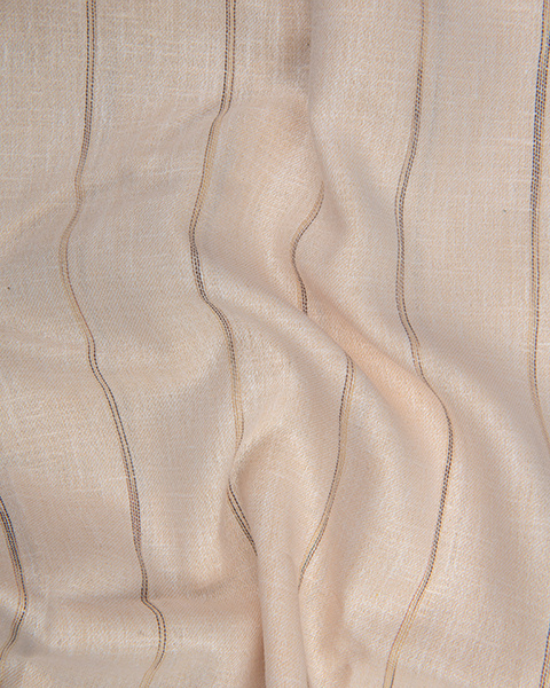 Kalas Linen Light Orange with Golden Lining Shirt for Men