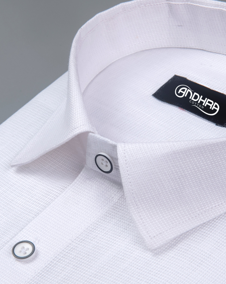 Italian Linen Structure White Shirts for Men