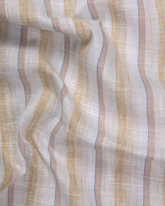 Soft Linen Fone with Orange Colour Patta Print Shirts for Men