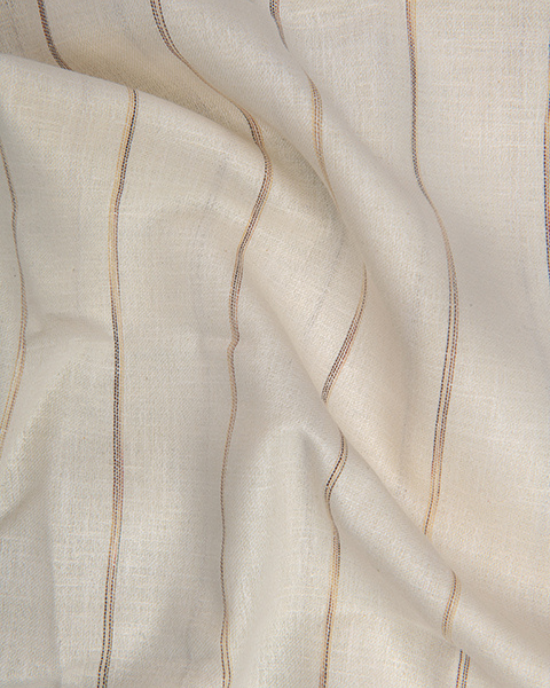 Kalas Linen Cream with Golden Lining Shirt for Men
