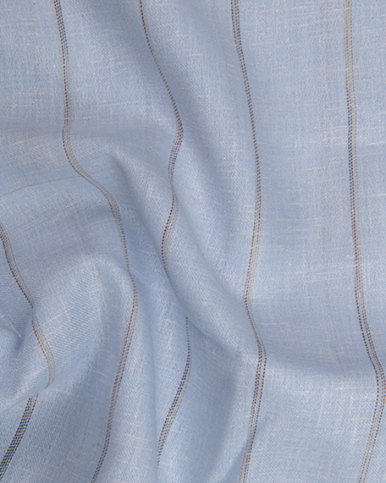 Kalas Linen Sky Blue with Golden Lining Shirt for Men