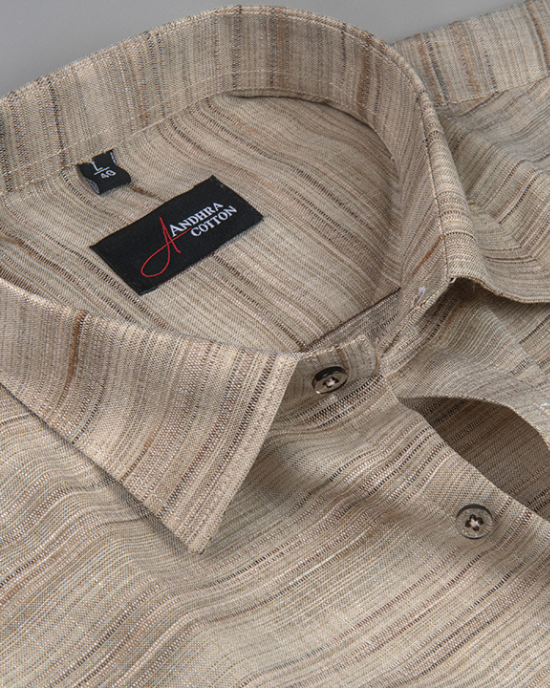 Ethenik Khadi Fone Colour Shirt for Men