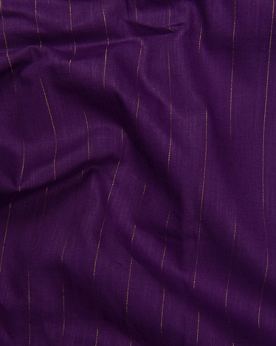 Cotton Lavender Colour with Golden Lining Shirts for Men