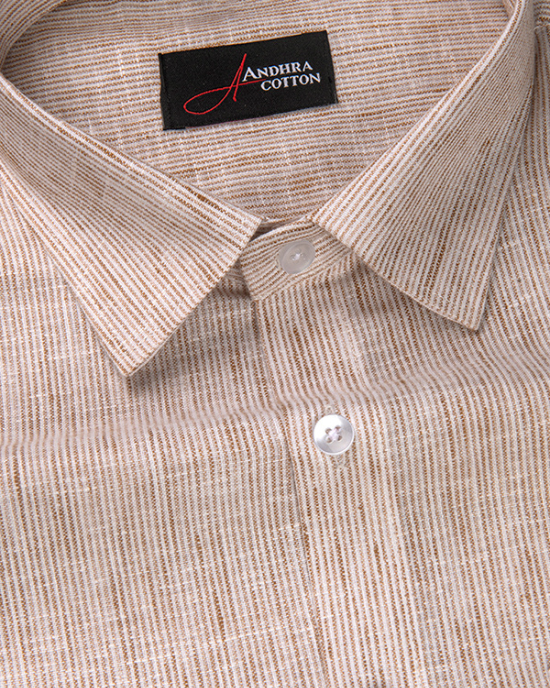 Bayview Linen Light Fone Colour Shirts For Men