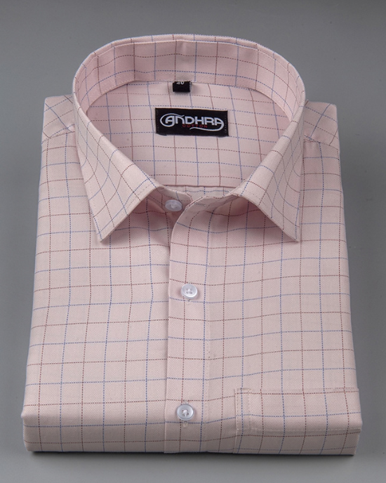 Arvind Mofatlal Pink Colour Checks Shirts for Men
