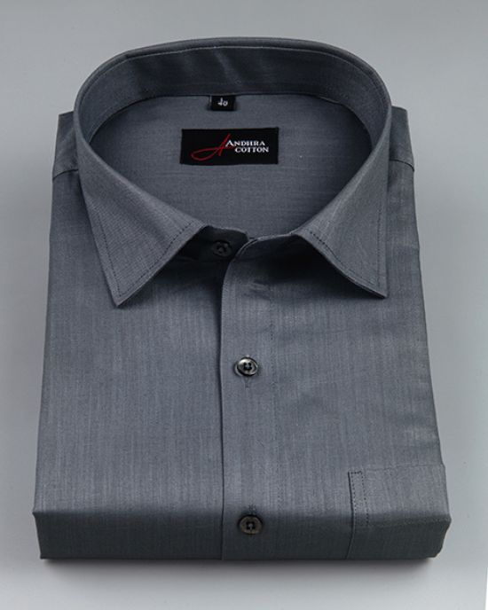 Bristol Linen Dark Gray Colour Shirts for Men
