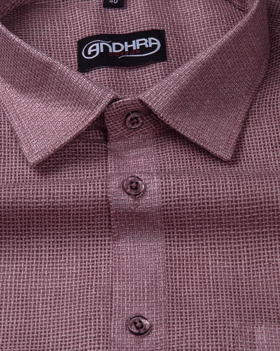 Matty Jute Linen Pink Rose Colour Shirts for Men