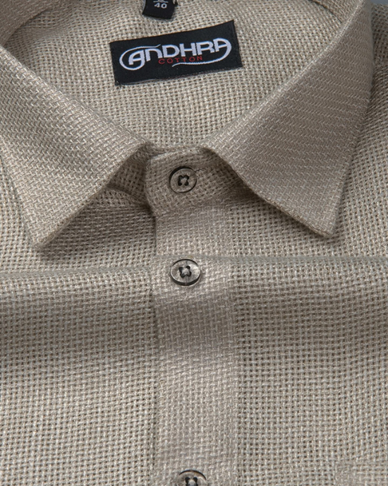 Matty Jute Linen Light Fone Colour Shirts for Men