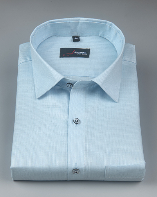 Casa linen sky blue colour shirts for men