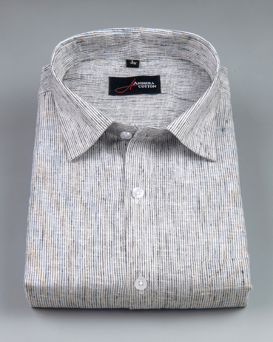 Bayview Linen Gray Colour Shirts For Men