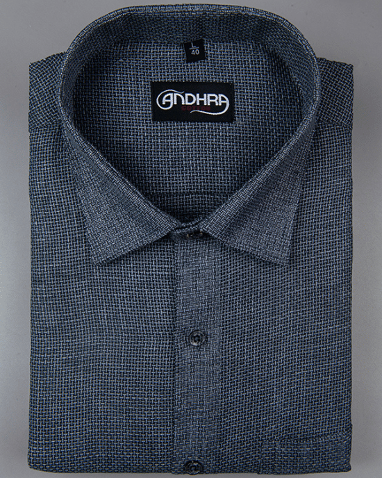Matty Jute Linen Still Gray Colour Shirts for Men