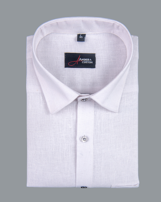 Linen White Colour Shirts for Men