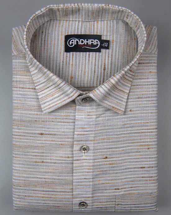 Swadeshi Khadi Gray Colour Shirts for Men