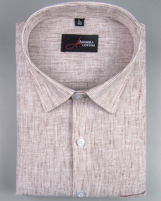 Bayview Linen Light Maroon Colour Shirts For Men