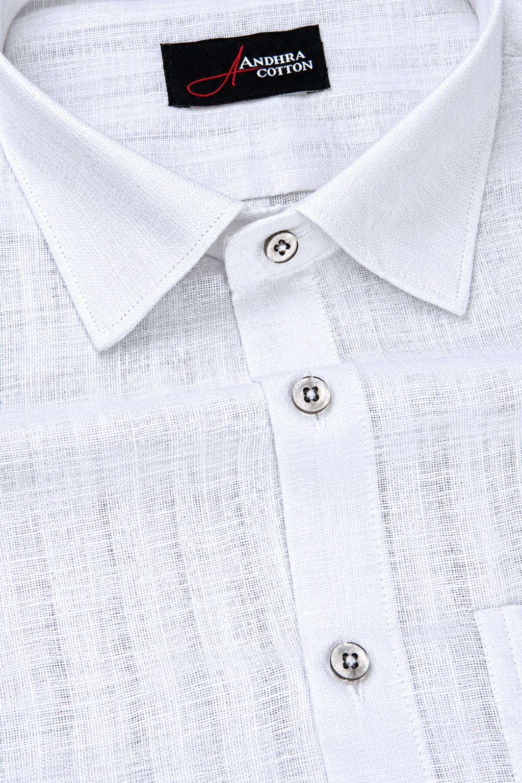 Linen Lining White Colour Shirts for Men