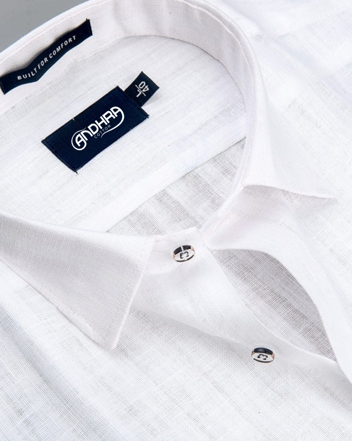 Linen Linning White Colour Shirts For Men