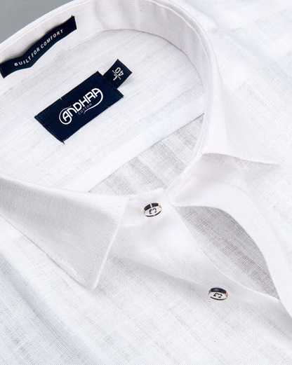 Linen Linning White Colour Shirts For Men