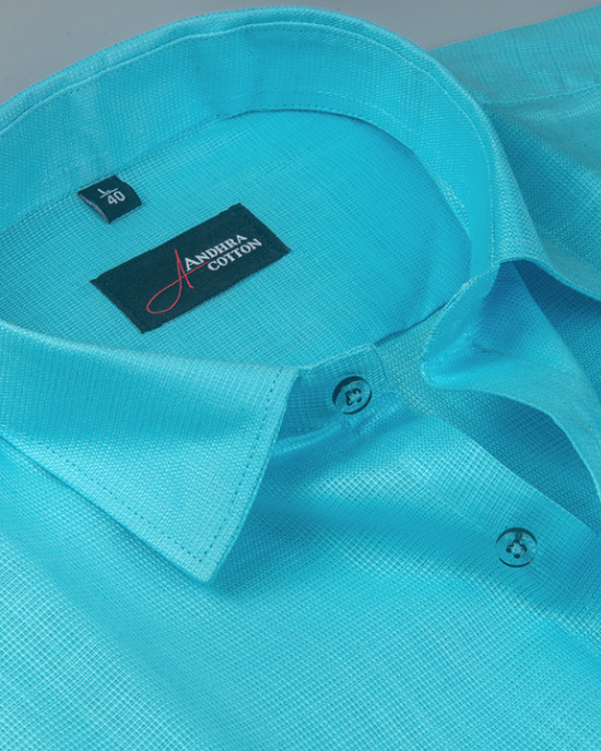 Casa linen rama blue colour shirts for men