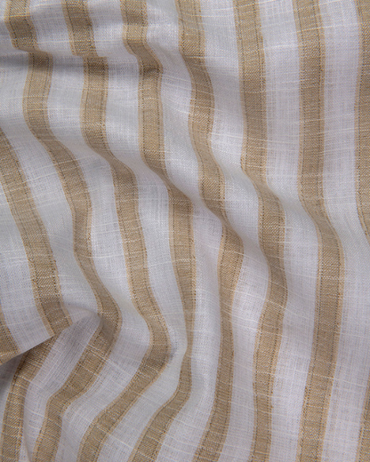 Soft Linen White with Fone Patta Shirts for Men