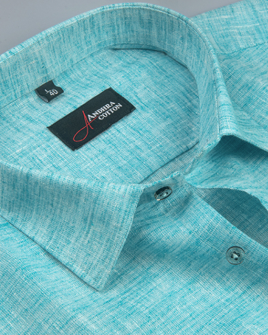 60 Lea Linen Rama Blue Colour Shirts for Men