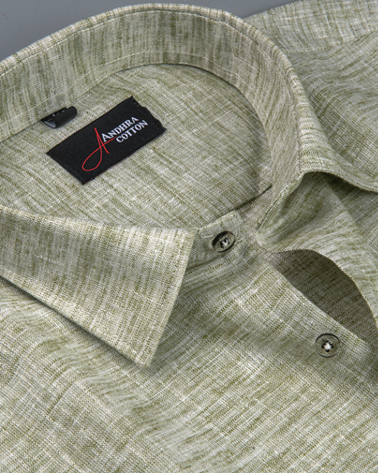 Linen Green Colour Shirts for Men