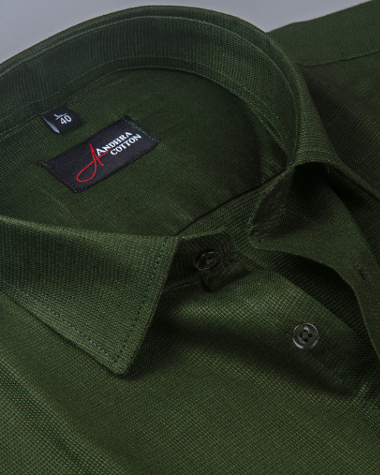 Casa linen green colour shirts for men
