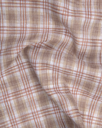 Super Fine Linen Fone Marrun Check Shirts for Men