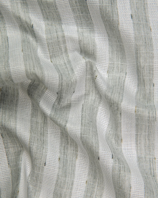 Soft Jute Linen White with Pista Green Patta Shirts for Men