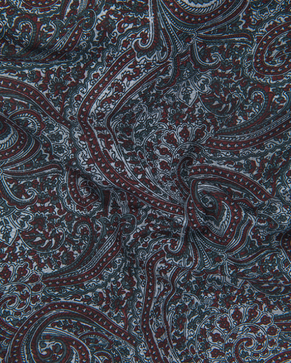 Cotton Gray Red Colour Pathan Print Shirts for Men