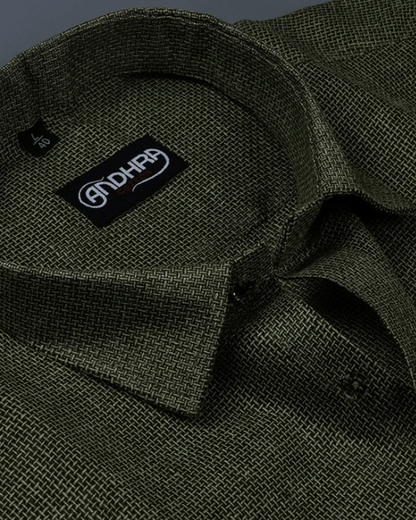 Matty Jute Linen Green Colour Shirts for Men