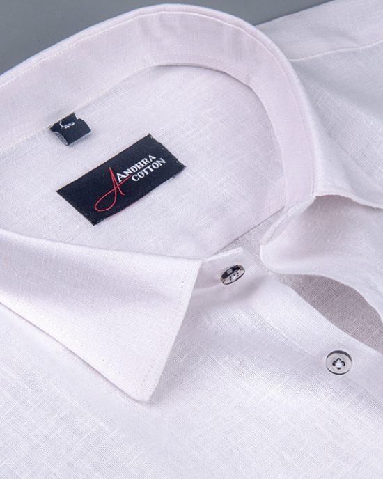 Linen White Colour Shirts for Men