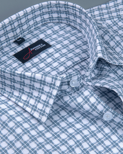 Cotton Checks Blue Colour Shirts For Men