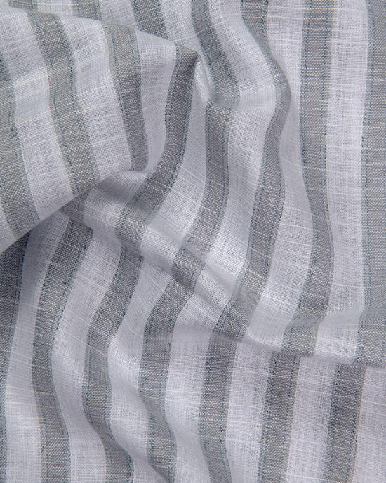 Soft Linen White with Gray Patta Shirts for Men