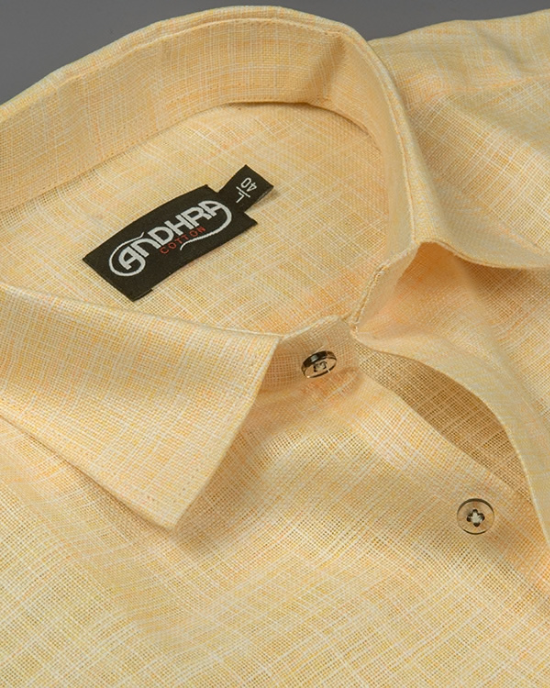 Mofatlal Khadi Yellow White Shade Mix Colour Shirts for Men