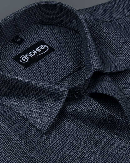 Matty Jute Linen Still Gray Colour Shirts for Men
