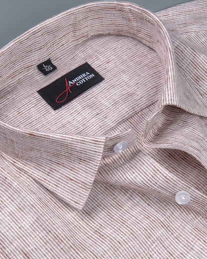 Bayview Linen Light Maroon Colour Shirts For Men