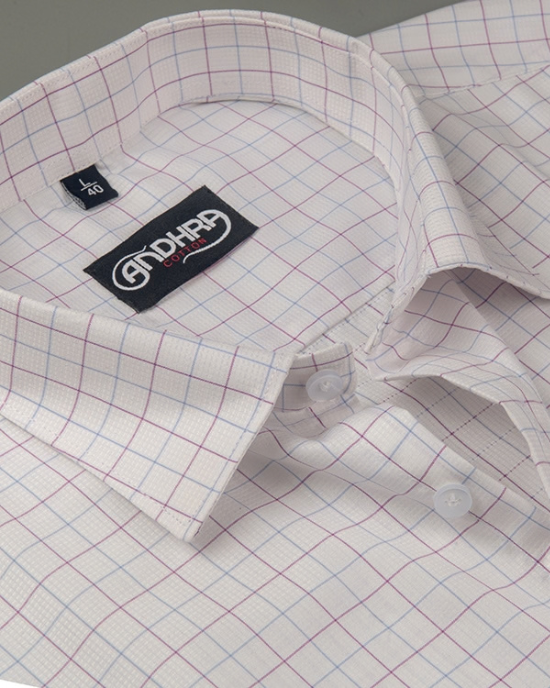 Arvind Mofatlal Pink Blue Mix Checks Shirts for Men