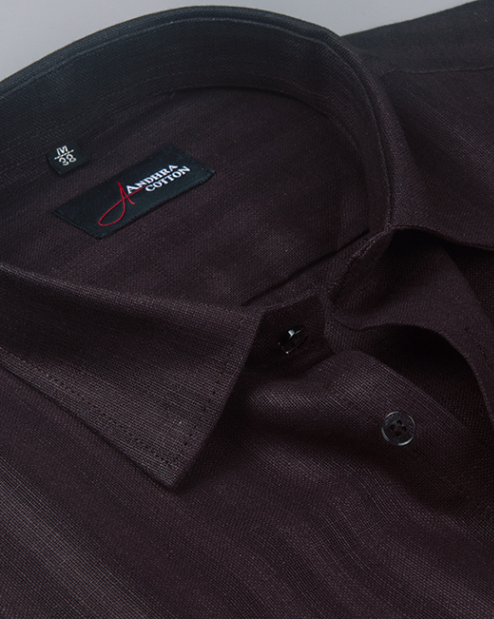 Linen lining coffee colour shirts for men
