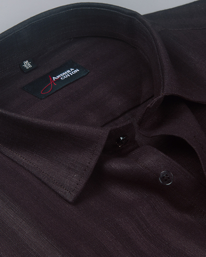 Linen lining coffee colour shirts for men