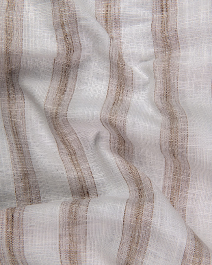 Soft Linen White with Broad Patta Shirts for Men