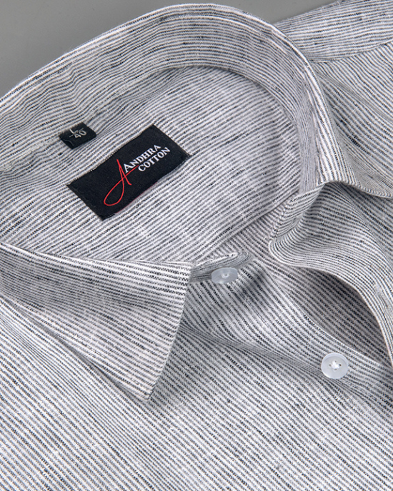 Bayview Linen Gray Colour Shirts For Men