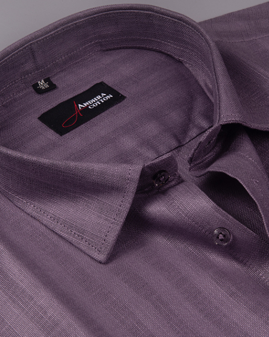 Linen Lining Purple Colour Shirts for Men