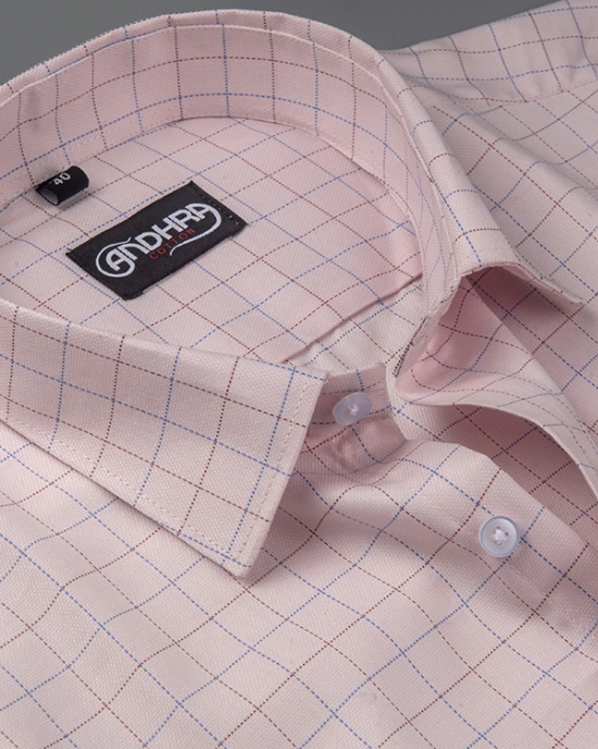 Arvind Mofatlal Pink Colour Checks Shirts for Men