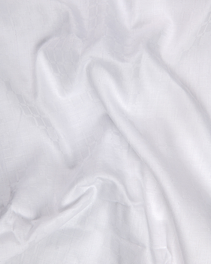 Jaquat White Sobar Square Design Shirts for Men