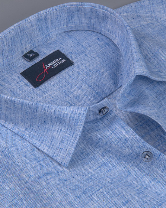 Linen Blue Colour Shirts for Men
