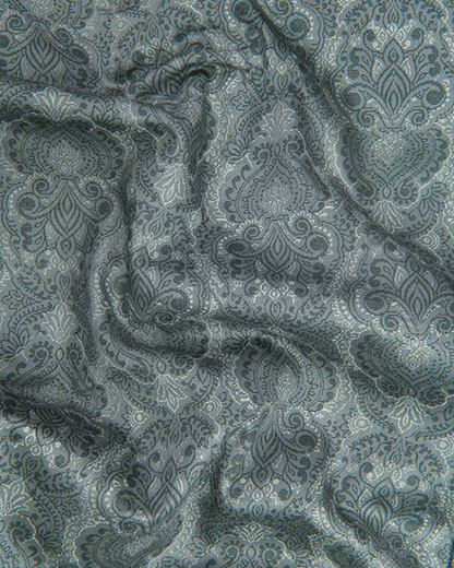 Cotton Bottle Green Rajwada Print Shirts for Men