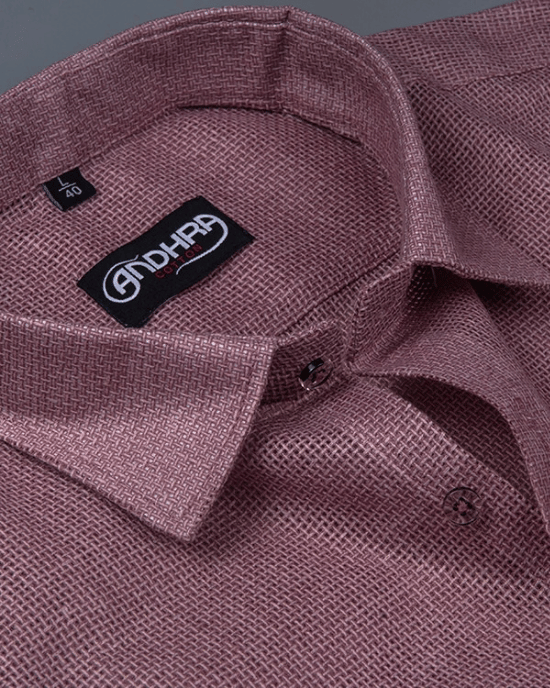 Matty Jute Linen Pink Rose Colour Shirts for Men