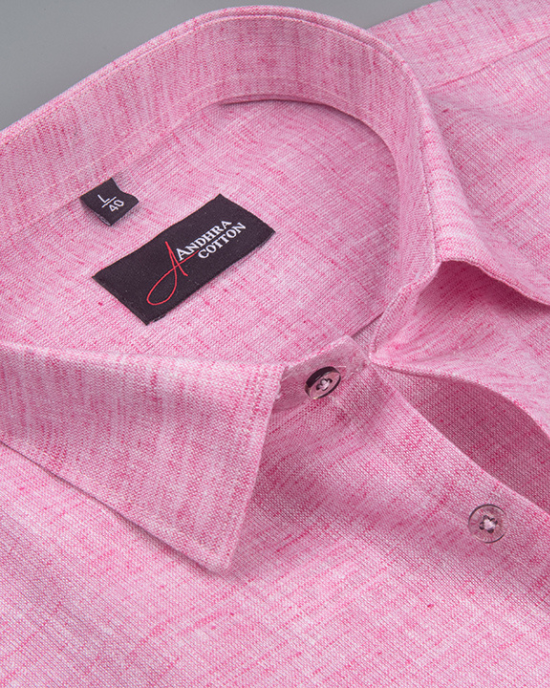 60 Lea Linen Pink Colour Shirts for Men